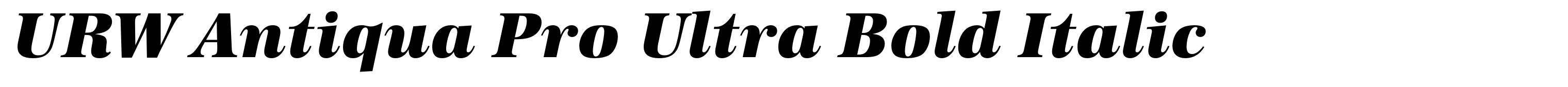 URW Antiqua Pro Ultra Bold Italic